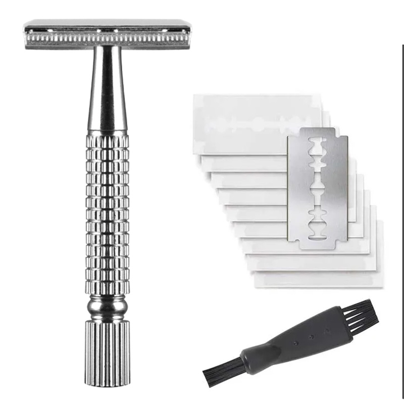 Mens Grooming Barber - Rasoio di Sicurezza Classico a Doppia