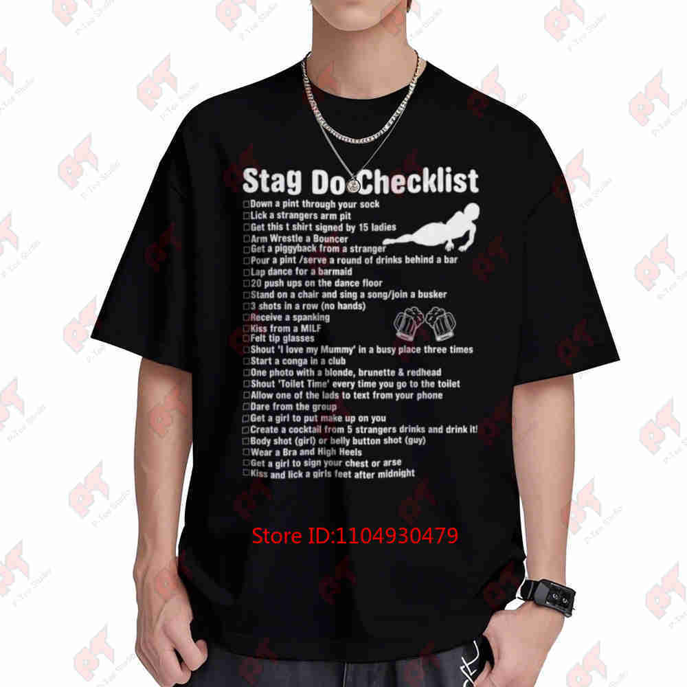 Men'S Grooming Checklist - T-Shirt a Maniche Corte per Addio