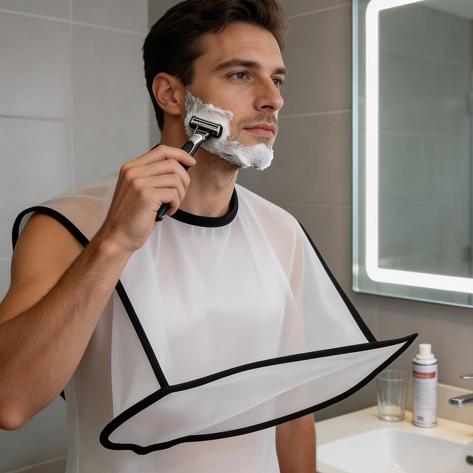 Mens Grooming Barber - Grembiule Pieghevole per Barba, Bavaglino per